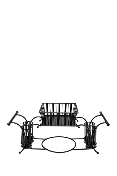 Sorbus Utensil Buffet Caddy In Black1