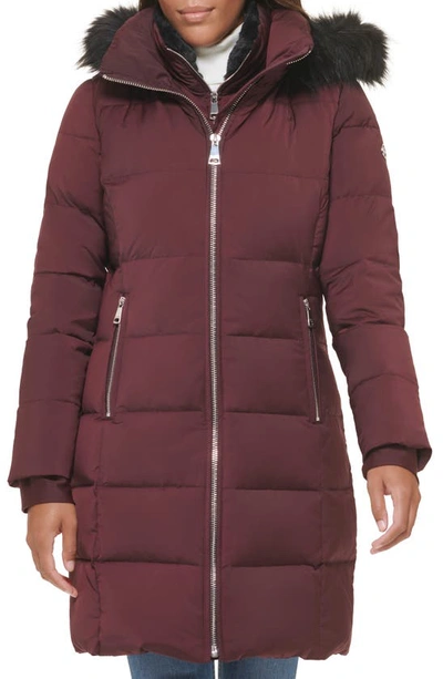 Calvin klein women's walker jacket with faux fur trim hood online