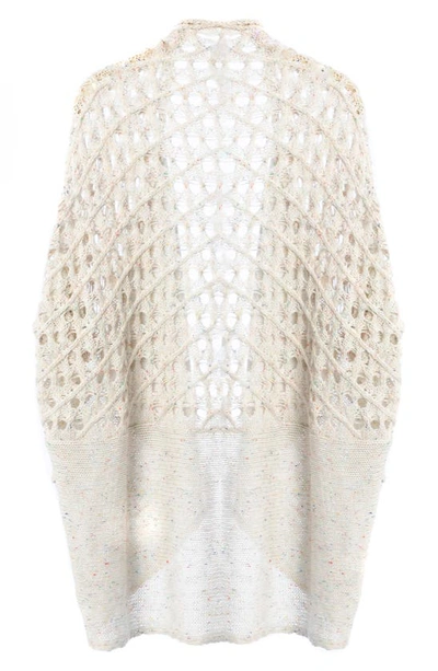 Saachi Knit Poncho In White