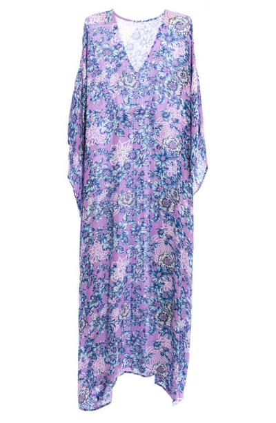 Shop Saachi Floral Kaftan In Purple