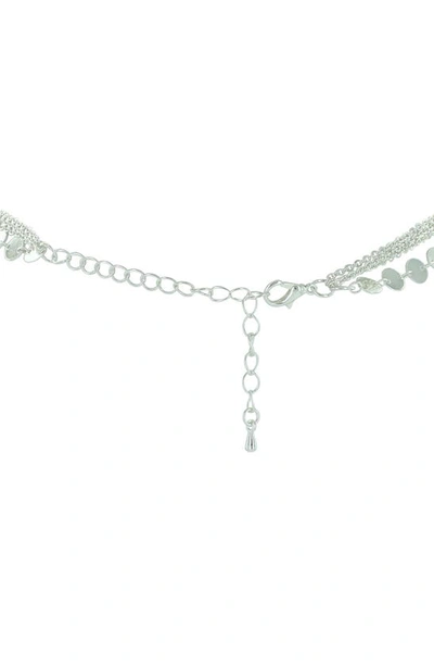 Shop Olivia Welles Jlenia Multi Layer Necklace In Silver