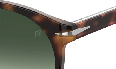 Shop David Beckham Eyewear 55mm Aviator Sunglases In Brown Havana/ Green Shaded