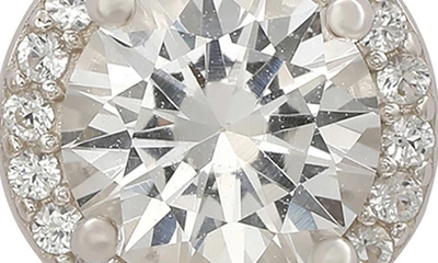 Suzy Levian Sterling Silver Freshwater Pearl Drop Earrings In White