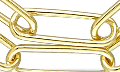 Delmar Two Tone Paperclip Chain Necklace In Gold