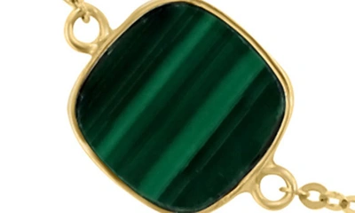 Effy 14k Yellow Gold Freshwater Pearl Malachite And Emerald Bracelet In Green