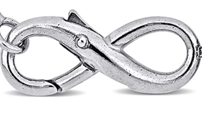 Delmar Sterling Silver Infinity Clasp Ball Chain Necklace In Silver