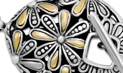 Shop Samuel B. Sterling Silver & 18k Gold Floral Toggle Bracelet In Silver And Gold