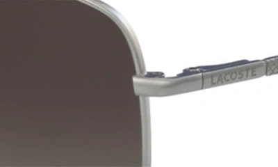 Shop Lacoste 59mm Aviator Sunglasses In Light Gunmetal