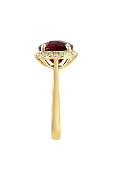 Effy 14k Yellow Gold Garnet & Diamond Ring In Red