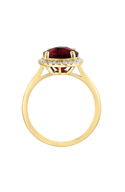Effy 14k Yellow Gold Garnet & Diamond Ring In Red