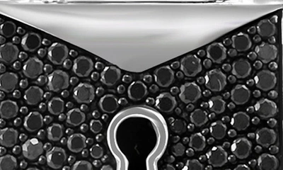 Effy Sterling Silver Spinel Lock Pendant Necklace In Black