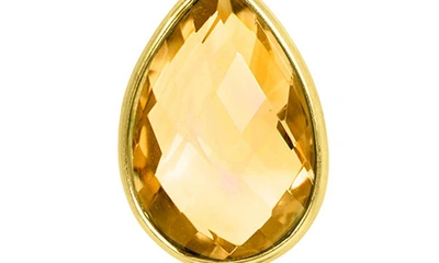 Savvy Cie Jewels 18k Gold Plated Sterling Silver Semiprecious Stone Pendant Necklace In Yellow