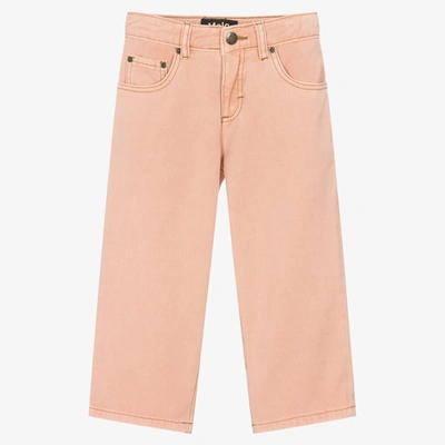 Shop Molo Girls Blush Pink Cotton Jeans