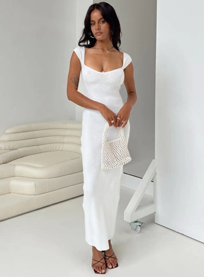 Shop Princess Polly Lower Impact Larissa Maxi Dress In White