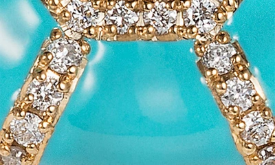 Nevernot Embellished Geometric Earrings In Blue