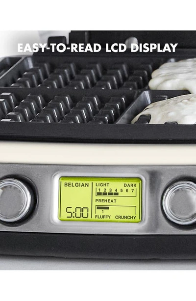 Greenpan Elite Ceramic Nonstick 4-square Waffle Maker In Cloud Cream