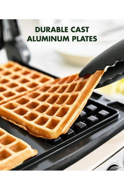 Shop Greenpan Elite Ceramic Nonstick 4-square Waffle Maker In Cloud Cream