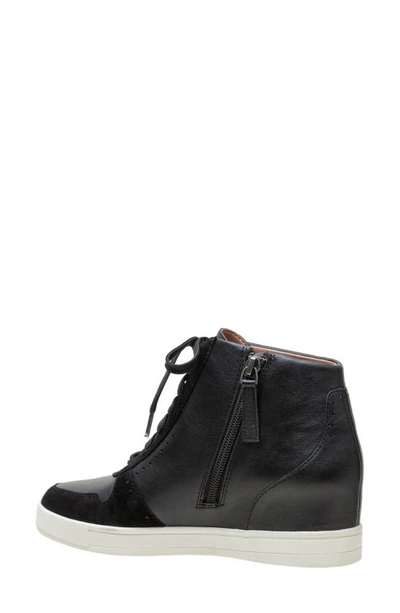 Linea Paolo Andres Mixed Media High Top Sneaker In Black