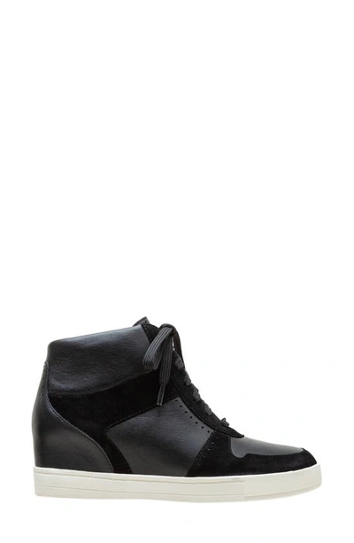 Linea Paolo Andres Mixed Media High Top Sneaker In Black