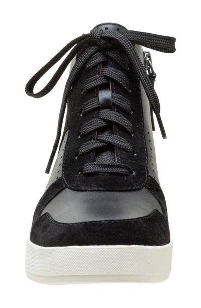 Shop Linea Paolo Andres Mixed Media High Top Sneaker In Black