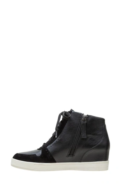 Linea Paolo Andres Mixed Media High Top Sneaker In Black