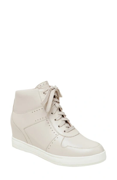 Shop Linea Paolo Andres Mixed Media High Top Sneaker In Cream