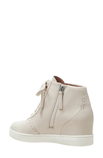 Linea Paolo Andres Mixed Media High Top Sneaker In Cream