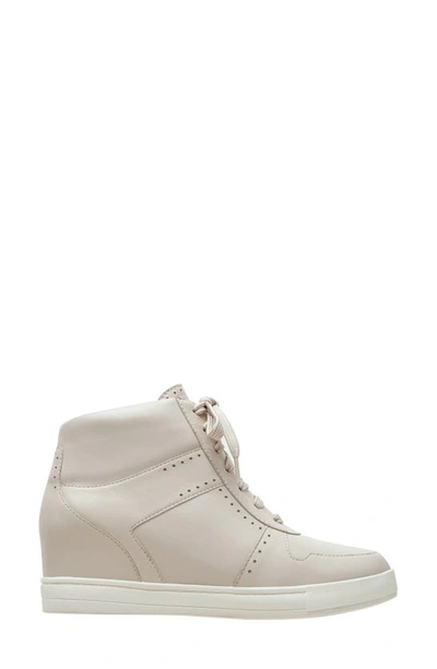 Linea Paolo Andres Mixed Media High Top Sneaker In Cream