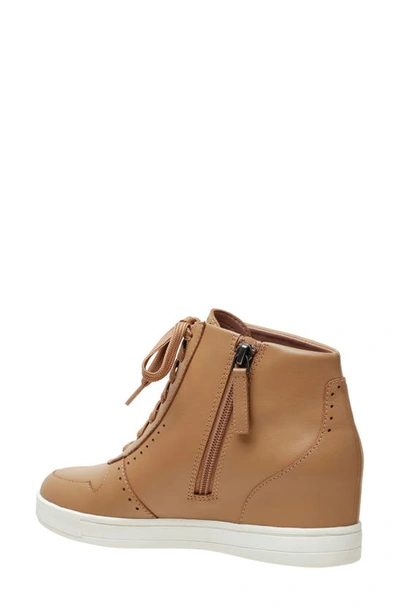 Linea Paolo Andres Mixed Media High Top Sneaker In Oak