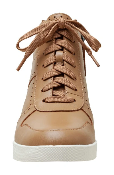 Shop Linea Paolo Andres Mixed Media High Top Sneaker In Oak