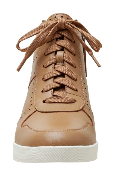 Linea Paolo Andres Mixed Media High Top Sneaker In Oak