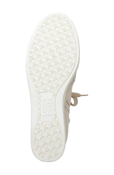 Linea Paolo Andres Mixed Media High Top Sneaker In Cream