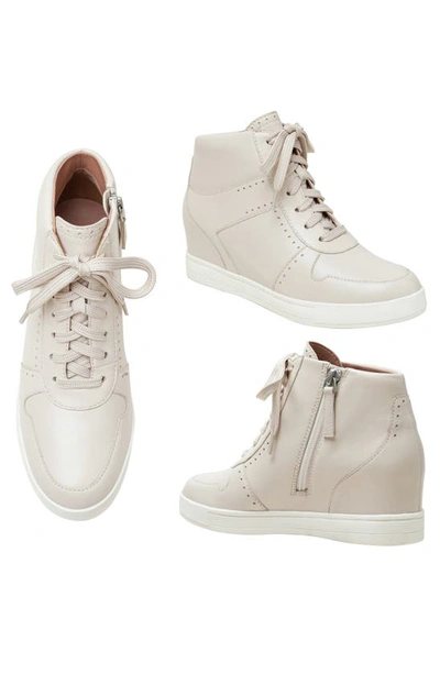 Shop Linea Paolo Andres Mixed Media High Top Sneaker In Cream