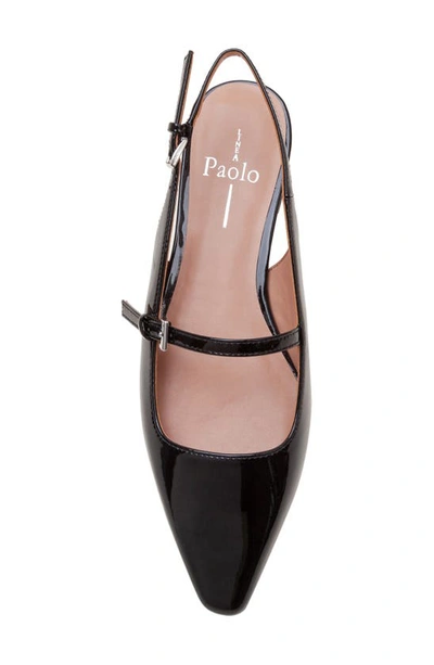 Linea Paolo Celeste Slingback Pointed Toe Flat In Black