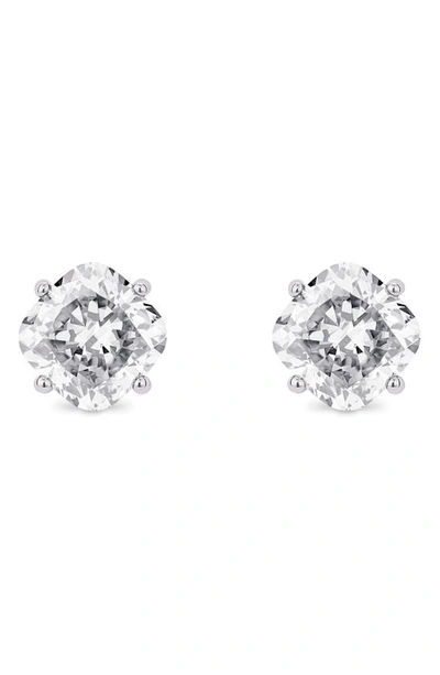 Shop Lightbox 1.5-carat Lab Grown Diamond Solitaire Cushion Stud Earrings In White/ 14k White Gold