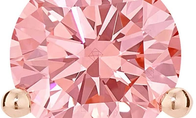 Shop Lightbox 1.5-carat Round Lab Grown Diamond Stud Earrings In Pink/ 14k Rose Gold