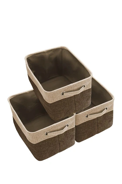 Sorbus Brown Twill Storage Basket In Brown Z/dnu