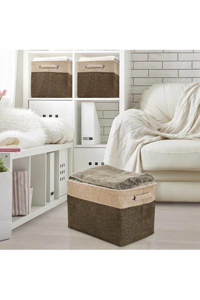 Sorbus Brown Twill Storage Basket In Brown Z/dnu