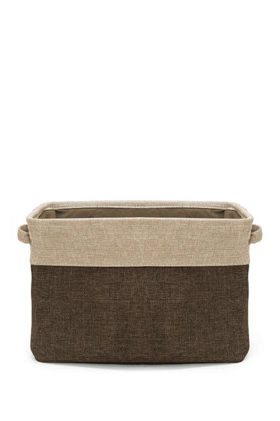 Sorbus Brown Twill Storage Basket In Brown Z/dnu