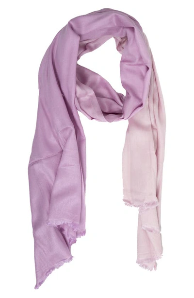 Shop Saachi Cashmere & Silk Ombré Scarf In Purple