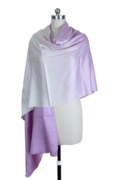 Shop Saachi Cashmere & Silk Ombré Scarf In Purple