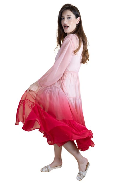 Shop Saachi Ombré Cover-up Dress In Pink Combo