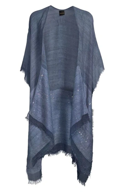 Saachi Raven Sequin Wrap In Blue
