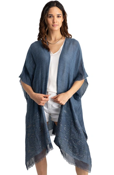 Saachi Raven Sequin Wrap In Blue