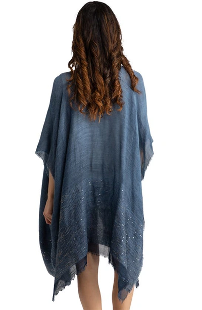 Saachi Raven Sequin Wrap In Blue