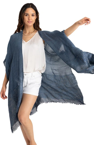 Saachi Raven Sequin Wrap In Blue