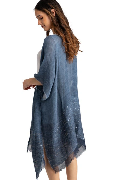 Saachi Raven Sequin Wrap In Blue