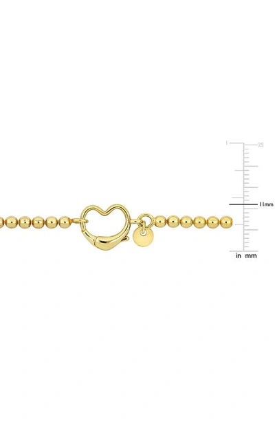 Delmar Open Heart Bead Link Bracelet In Gold