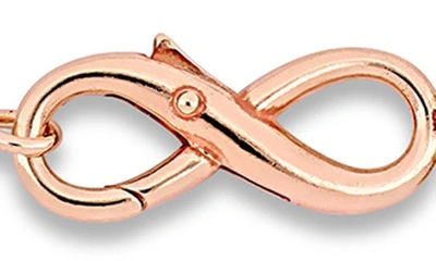 Delmar Infinity Symbol Bead Link Bracelet In Rose