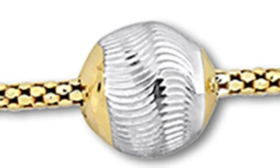 Delmar 6mm Ball Station Chain Bracelet In Gold